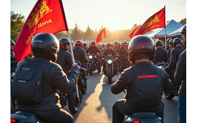 RoadWarrior Gear sponsoring a local motorcycle rally or charity ride