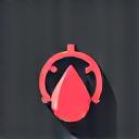 Waterproof gear icon with droplet